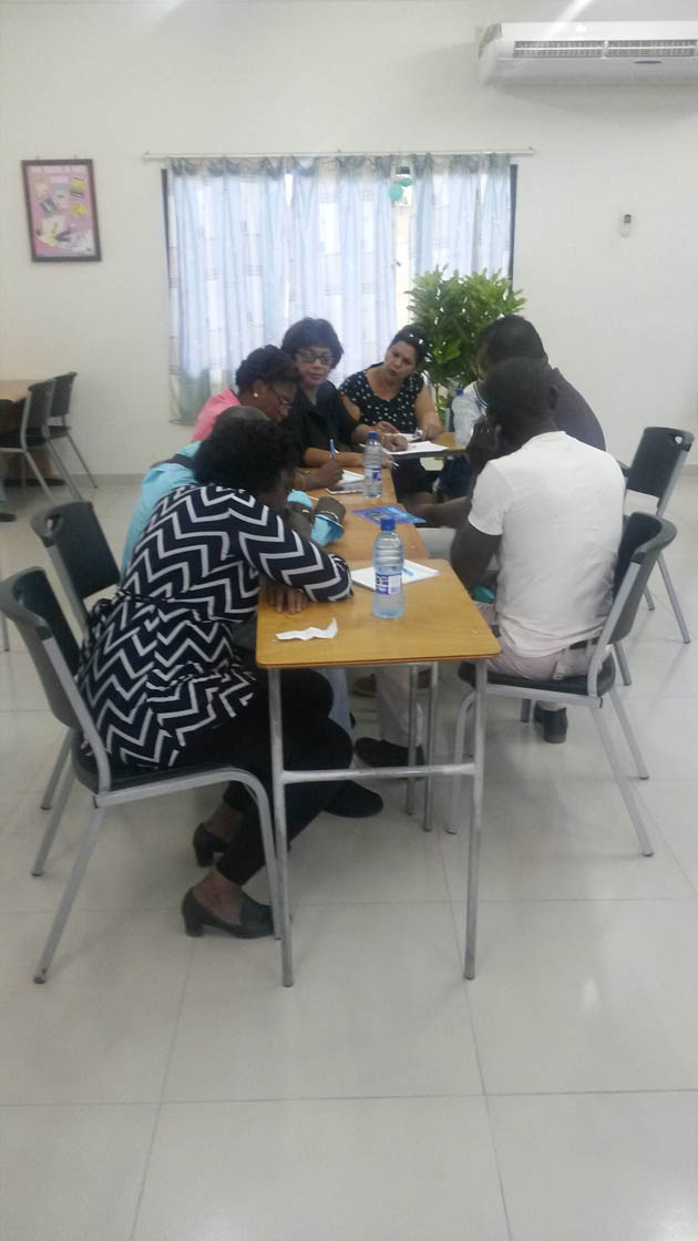 Groepswerk tijdens de ILO-RAVAKSUR Workshop (13.10.2015)